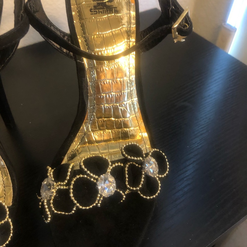 Shiekh Hollywood Suede Snake Ankle Platform 5" - Picture 5 of 15